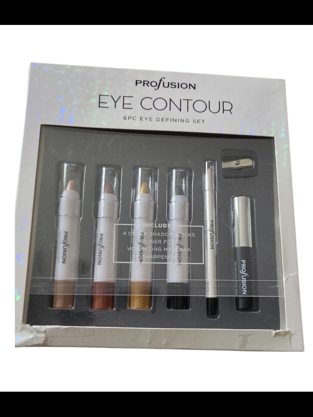 Profusion 6Pcs Cosmetics Eye Contour Set - Bronze, Copper, Gold, Black NEW